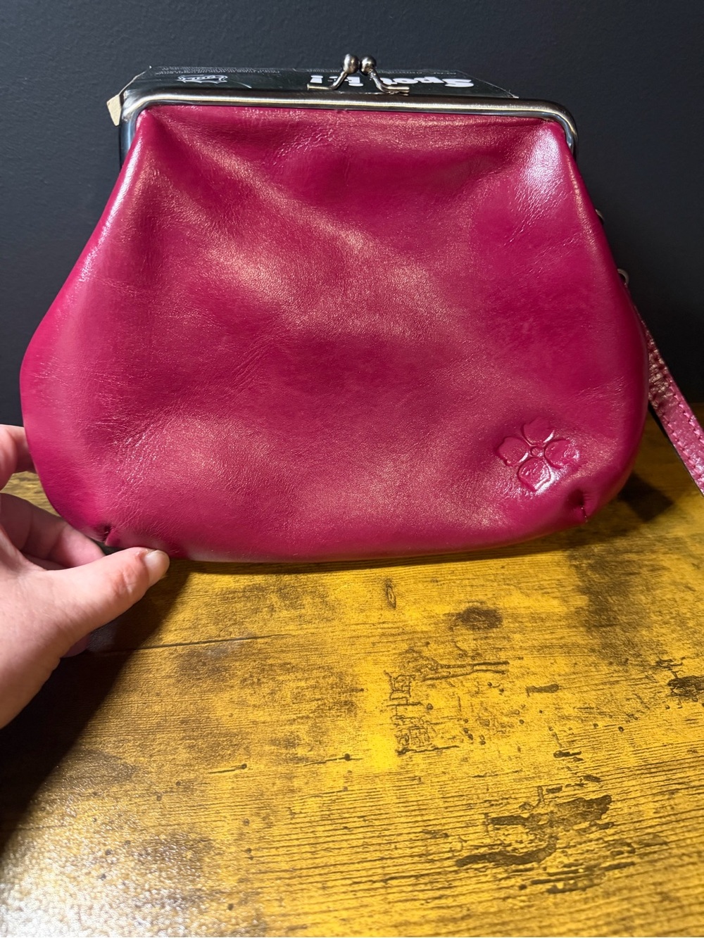 Patricia Nash Classic Embossed Leather Kiss Lock Wristlet Clutch. NO CALL OUTS - Picture 15 of 16